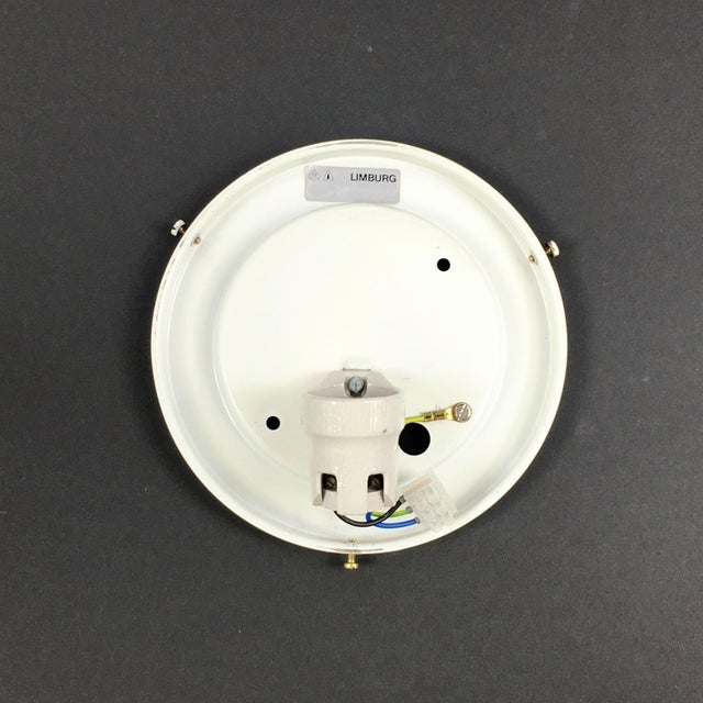 Mid Century Shell-Shaped Opaline Glass Wall Light/Sconce From Limburg, Germany, 1970s For Sale - Image 10 of 11