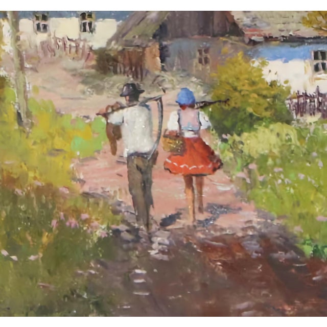 Spring Landscape, 1920s, Oil on Canvas, Framed For Sale - Image 3 of 4