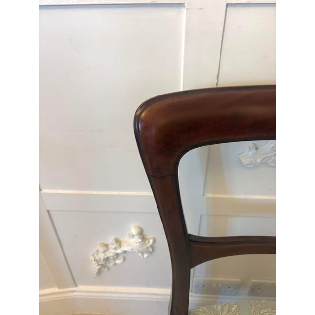 Antique Victorian Mahogany Dining Chairs with Reeded Legs, 1860, Set of 6 For Sale - Image 9 of 15