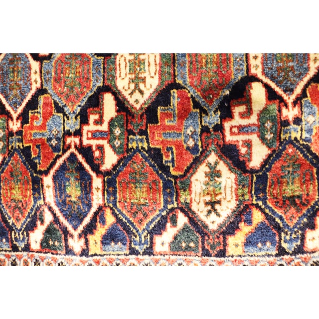 Blue Antique Qashqai Bag/ Rug, Unusual For Sale - Image 8 of 9