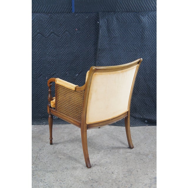 2 Hickory Chair French Regency Double Caned Walnut Fauteuil Bergere Armchairs For Sale - Image 9 of 14