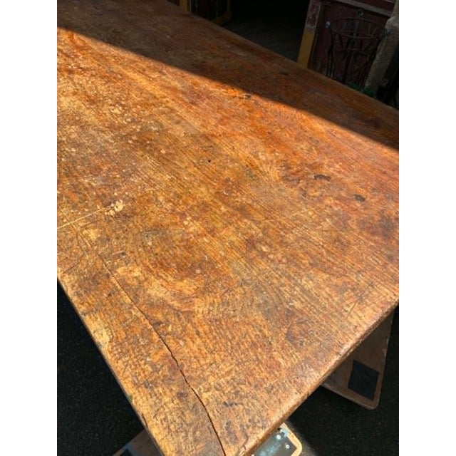 Brown Vintage Drapers Table, 1920s For Sale - Image 8 of 13