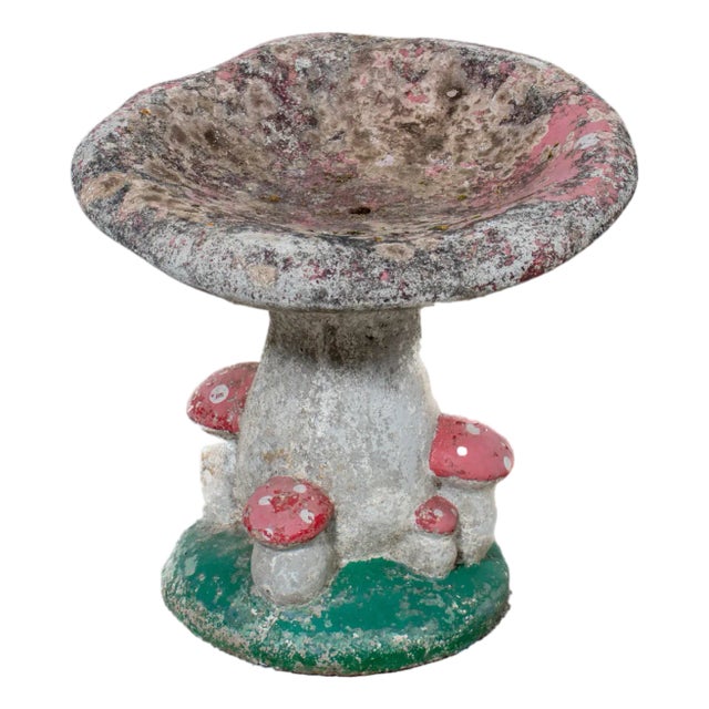 Mid-20th Century French Cast Concrete Mushroom Garden Seat or Stool For Sale