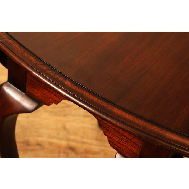 Ethan Allen Georgian Court Queen Anne Style Cherry Drop Leaf Side Table For Sale - Image 16 of 18