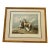 1880 Hand-Colored Engraving "Highland Dogs" After Sir Edwin Landseer in Custom Burlwood Frame For Sale