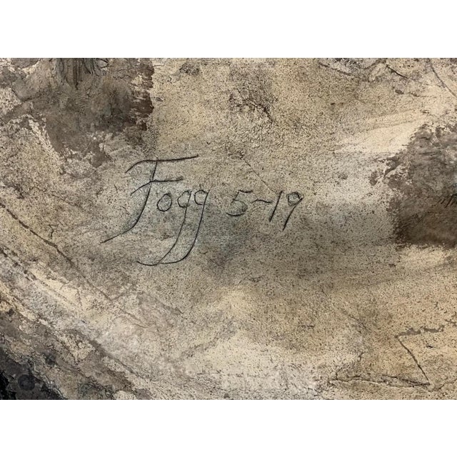 Faux bois bistro table signed by artist Michael Fogg. Made in the 2019. Stunning realistic detail, which this artist is...