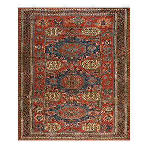 Late 19th Century Caucasian Soumak Flat-weave Carpet (7'6'' x 9 - 228 x 274 cm)