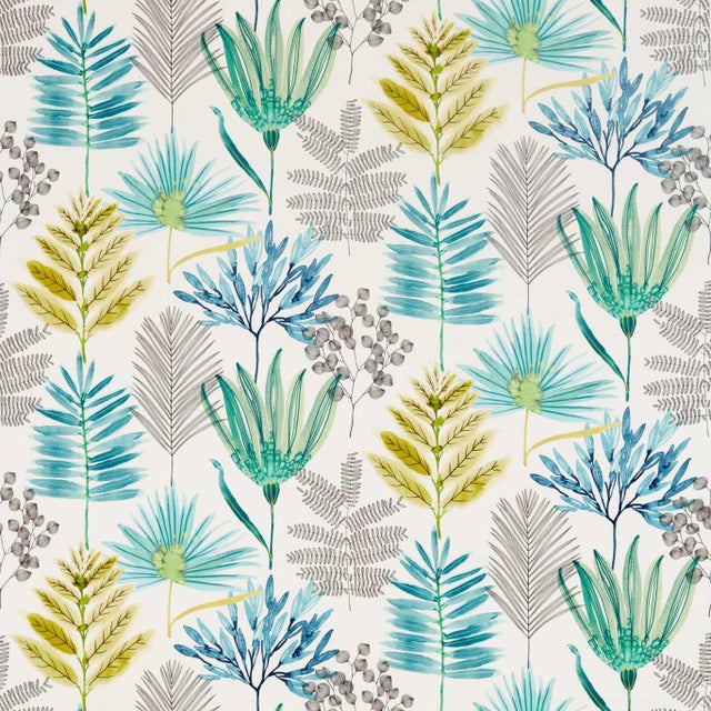 Harlequin Yasuni Fabric in Emerald/Zest - a Sample For Sale