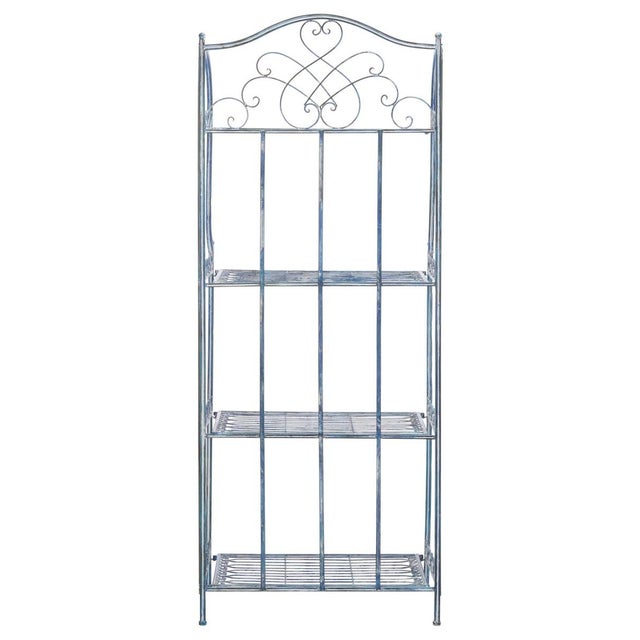 Amaris 4 Tier Shelf - Mossy Blue For Sale - Image 10 of 11