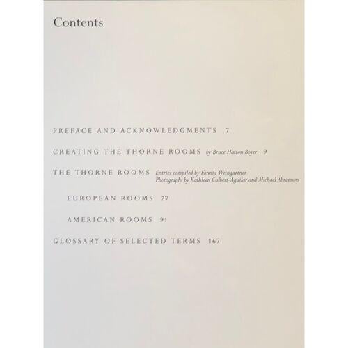 Miniature Rooms, the Thorne Rooms at the Art Institute of Chicago. Softcover book, published in 1984 by Abbeville Press....