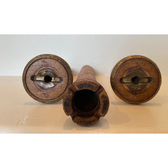 1920s Wooden Spool Candlesticks Set of 3 Chairish