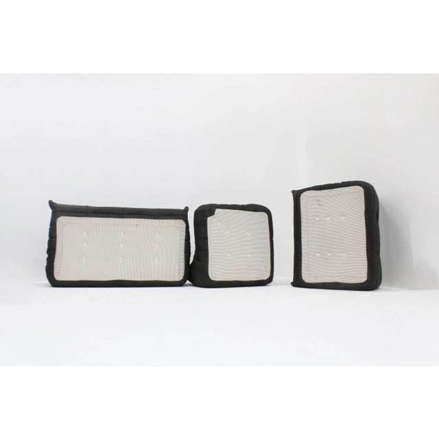 Black Togo Sofa Set by Michel Ducaroy for Ligne Roset, 1970s, Set of 3 For Sale - Image 8 of 16