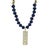 Forever Loved Gold Pendant Blue Beaded Necklace For Sale - Image 12 of 12