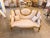 Bring the elegance of a French salon into your home with this magnificent Louis XV-style canapé loveseat, beautifully...
