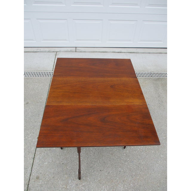 Baker Furniture Mahogany Gateleg Drop Leaf Side Table For Sale - Image 9 of 12