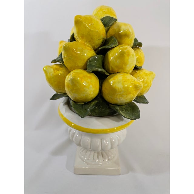 Large Vintage Italian Style Lemon Topiary Centerpiece For Sale - Image 9 of 18