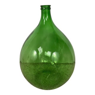 Mid 20th Century Emerald Green 54 Liter Italian Demijohn For Sale
