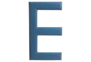 Large Blue Letter "E"