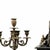 Table clock - Clock and candle holder - 19th century. French; 19th century; composed of a table clock and a pair of five-...