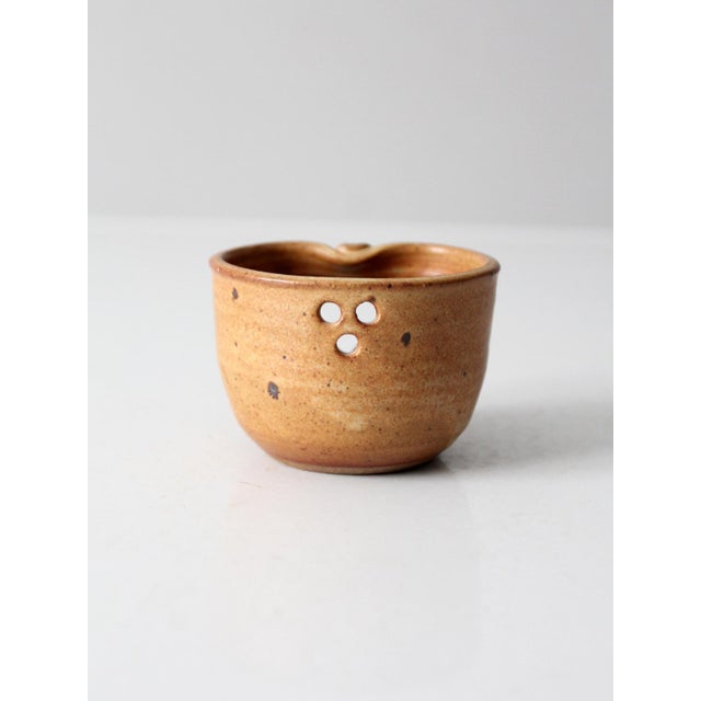 Late 20th Century Vintage Studio Pottery Heart Votive Candle Holder For Sale - Image 5 of 9