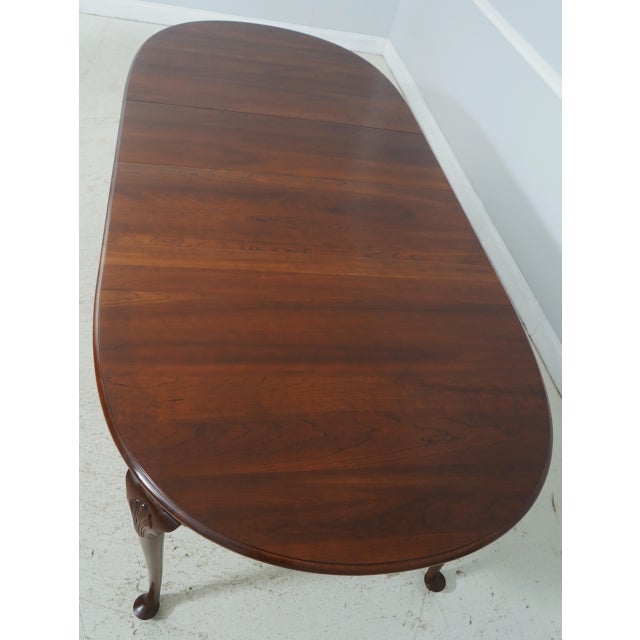 Stickley Queen Anne Cherry Dining Room Table W. 2 Leaves For Sale - Image 12 of 18
