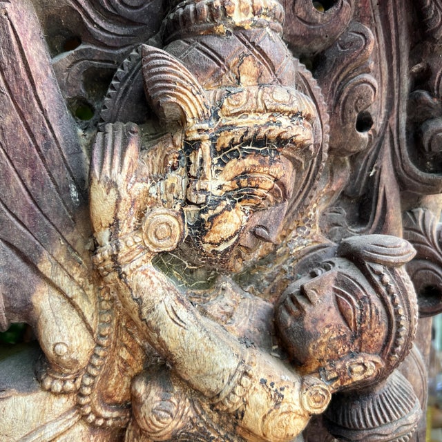 Stunning wooden statue depicting an epic scene. Very intriguing and beautiful piece! Great addition to any decor! Please...