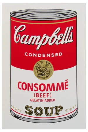 Sunday B. Morning after Andy Warhol, Campbell's Consomme Soup, Silkscreen Print