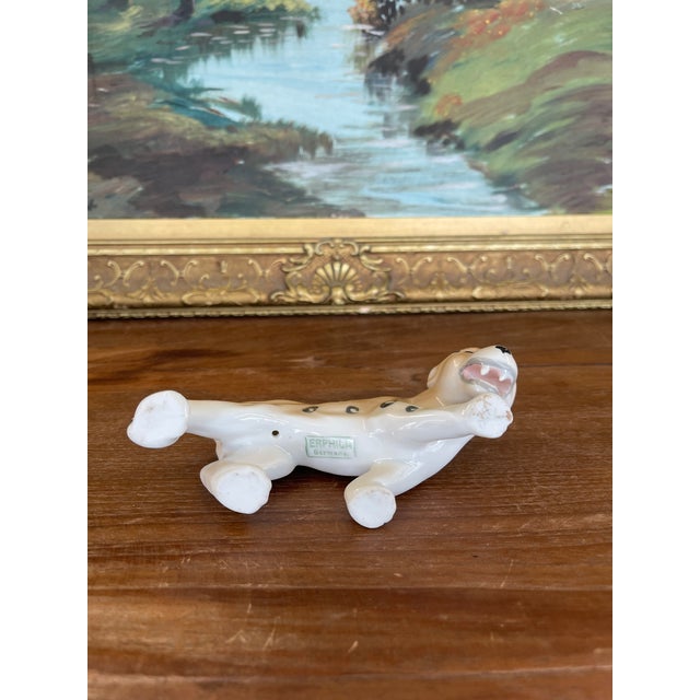Vintage Erphila Germany Porcelain Leopard Figurine With Hand-Painted Details. For Sale - Image 9 of 10