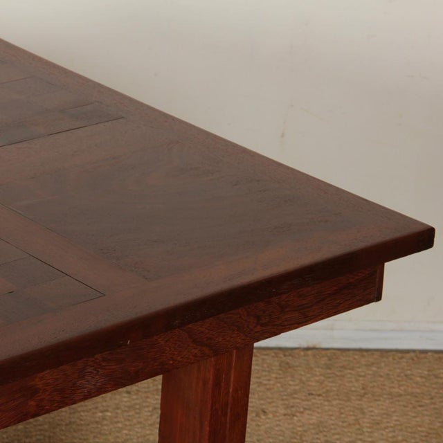 French Dining Table in Wood and Brass, 1940 For Sale - Image 9 of 12