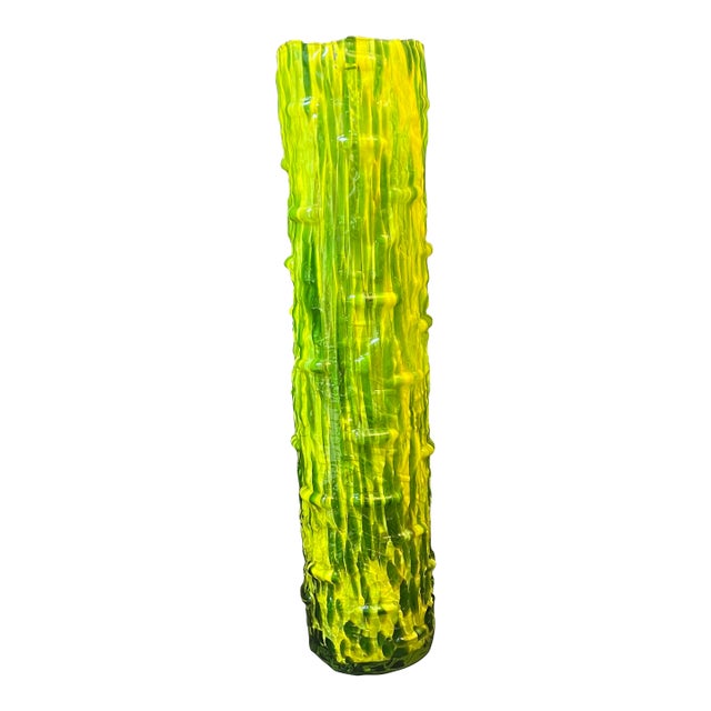 1990s Modern, Contemporary Hand-Blown Vase. Large Art Glass For Sale
