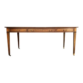 Mid 20th Century Leather Top Writing Desk by Kittinger For Sale