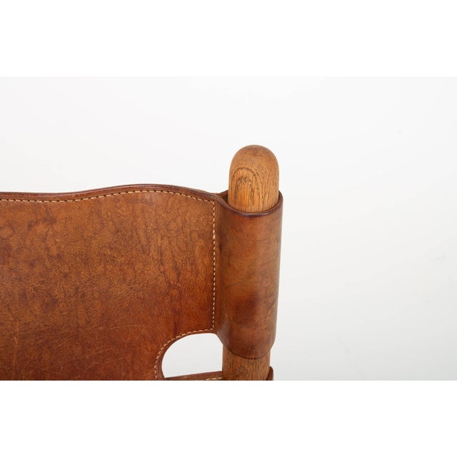 Brown Spanish Dining Chairs by Børge Mogensen, Denmark, 1950s, Set of 4 For Sale - Image 8 of 14