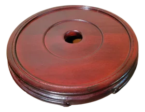 Round Red Mahogany Chinese Stand