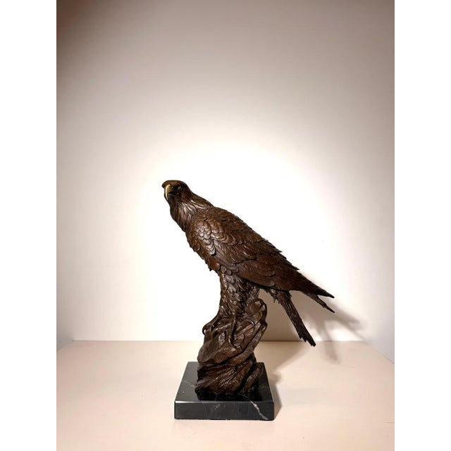 Large Bronze Eagle Sculpture For Sale - Image 3 of 7