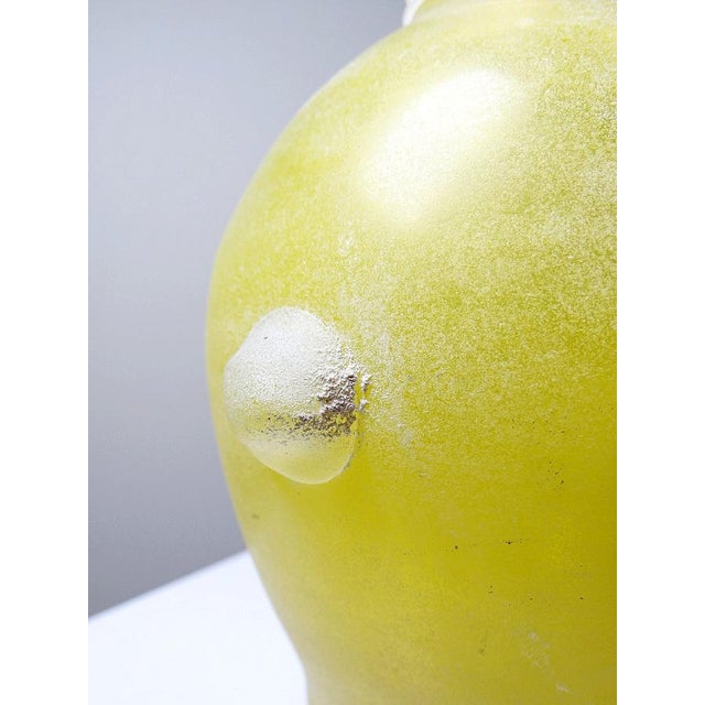 Murano Scavo Yellow Baluster Vase from Seguso Vetri Darte, 1960 For Sale - Image 9 of 11