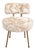 Vintage Dressing Table Chair with Faux Fur Upholstery and Gold Legs, 1960s For Sale