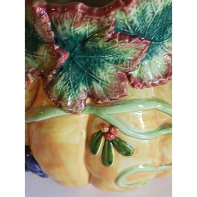 Vintage Ceramic Water Pitcher "Thanksgiving Banquet" by Fitz and Floyd 1993-98 For Sale In Milwaukee - Image 6 of 7