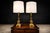 Metal Pair of Neoclassical Revival Bronze Table Lamps With Sculptural Classical Bases and New Linen Shades, 1920-1930s For Sale - Image 7 of 12