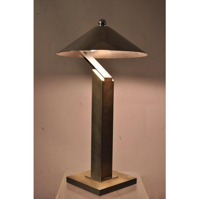 Late 20th Century "Arquitectura" Skyscraper Steel Metal Table Lamp by Sergio Orozco for Brueton For Sale - Image 12 of 12