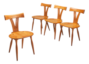 Vintage Scandinavian Dining Chairs in Oak, Sweden, 1960, Set of 4