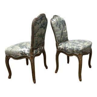 Antique French Louis XV Chairs Upholstered in House of Hackney -a Pair For Sale