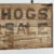 Wood Vintage Early 20th Century "Hogs for Sale" Wooden Double Sided Trade Sign For Sale - Image 7 of 9