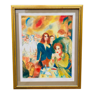 Joanna Zjawinska 1980s Signed Serigraph "Love Life & Money How Did I Get Here? Part 2"