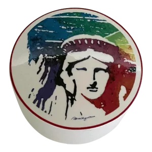 1986 Statue of Liberty Anniversary Porcelain Trinket Box