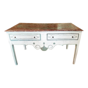 Mid 19th Century French Country Painted Pine Desk Bureau Table