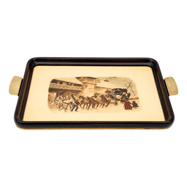 Vintage Lithographed Tray, 1950s For Sale