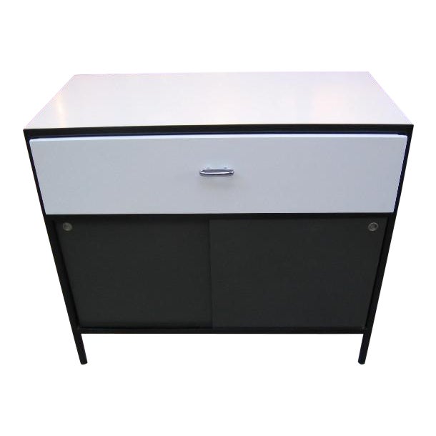 George Nelson Steel Frame Sliding Door Single Drawer Cabinet
