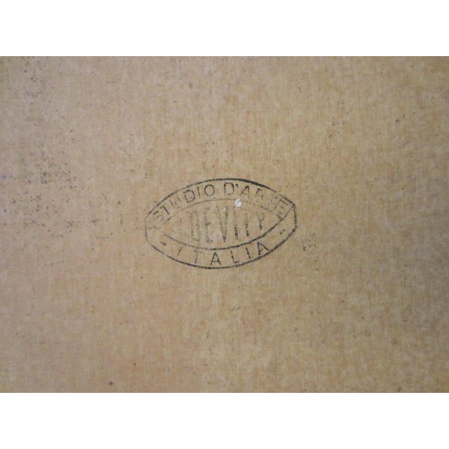 1970s Studio DeVity Italia Street of Paris Impressionist Signed Oil on Canvas For Sale - Image 9 of 16
