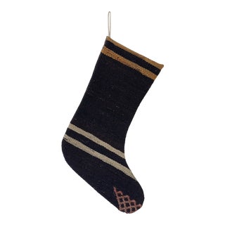 Vintage Turkish Kilim Rug Christmas Stocking For Sale