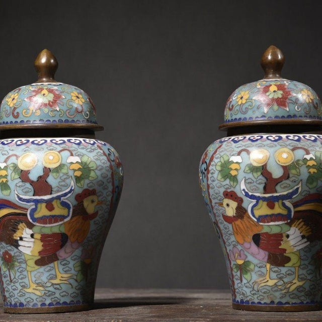 Dimensions (Each): Height 26cm (10.24") x Diameter 15cm (5.91") x Mouth 9cm (3.54") Total Weight (Pair): 3930 grams...